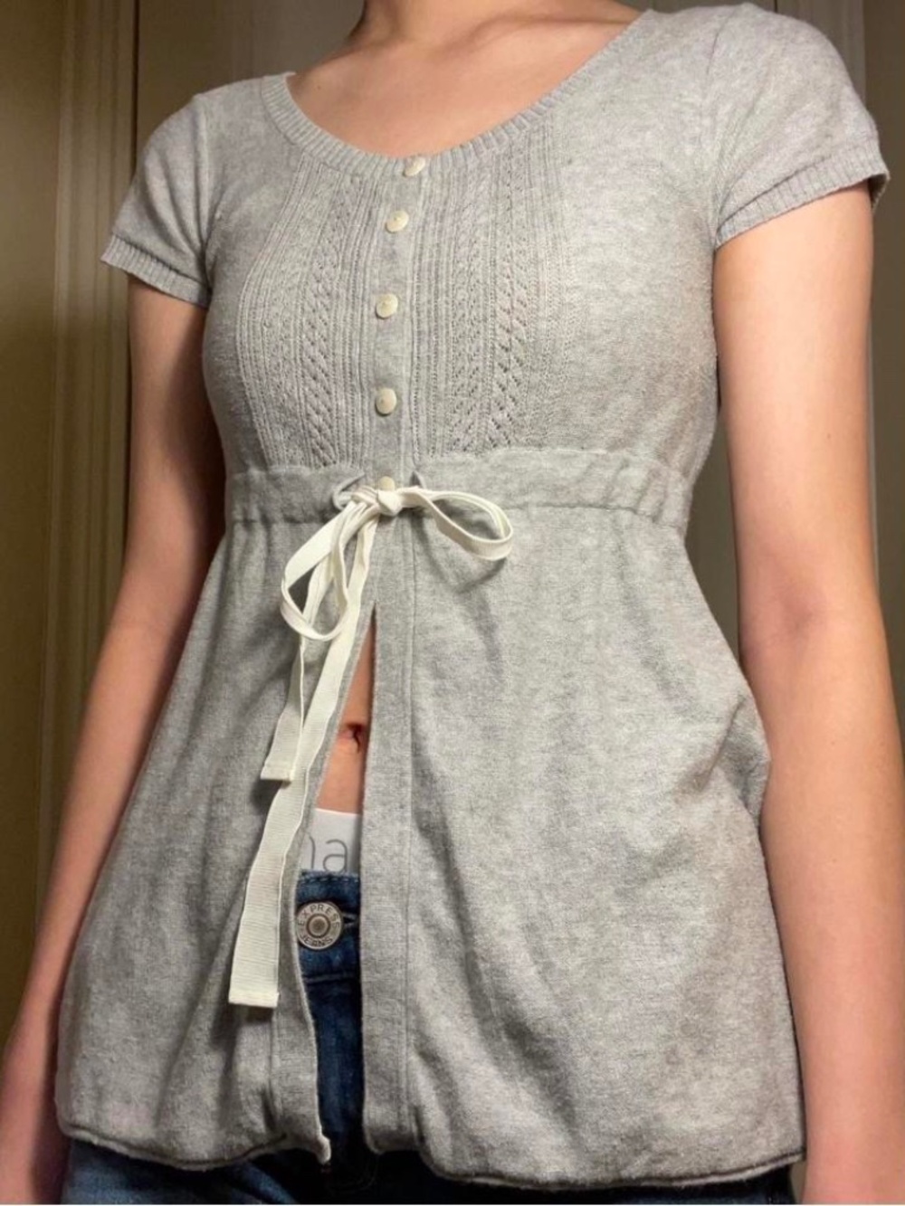 Y2K Tildon knit babydoll top